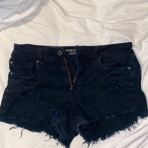 American Eagle black jean shorts (worn a lot)